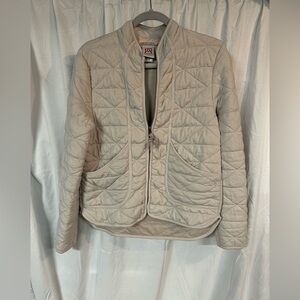 Avalanche Women's Quilted Puffer Jacket in Beige, medium.